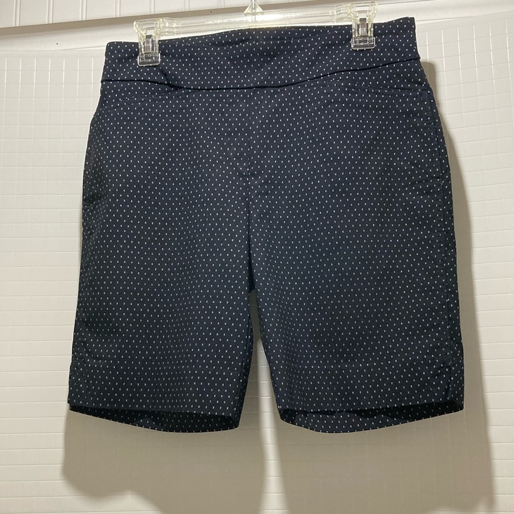 Hilary Radley Black Shorts with White Dots M